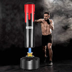 Bigzzia Stand Kickboxing Bags Kick Punch Bag 71'' - 250lb Heavy Boxing Bag with Suction Cup Base for Adult Youth Women Men