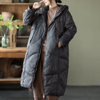 Winter Hoodie Duck Down Long Coat