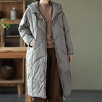 Winter Hoodie Duck Down Long Coat
