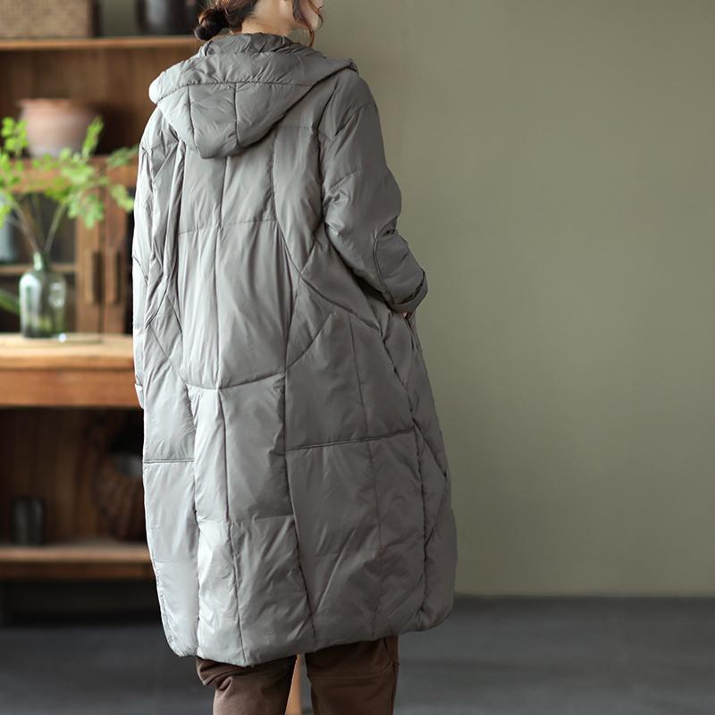 Winter Hoodie Duck Down Long Coat