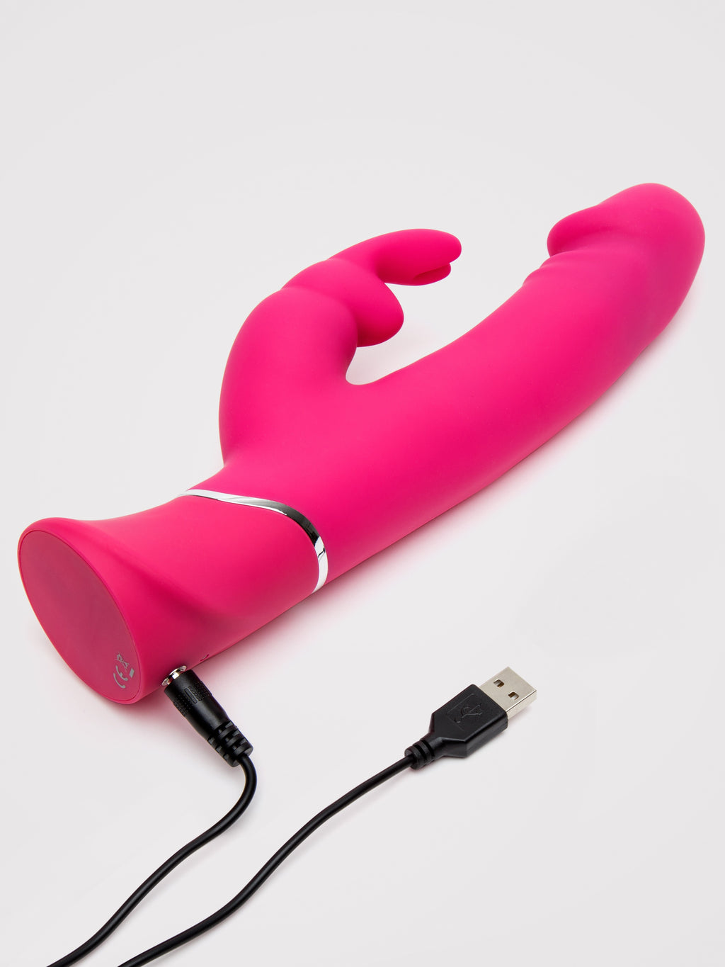 Happy Rabbit Realistic Dual-Density Rechargeable Rabbit Vibrator, Pink
