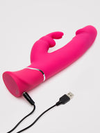 Happy Rabbit Realistic Dual-Density Rechargeable Rabbit Vibrator, Pink
