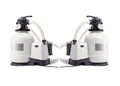 intex 3000 gph above ground pool sand filter pump with automatic timer (2 pack)