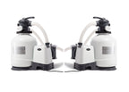 intex 3000 gph above ground pool sand filter pump with automatic timer (2 pack)