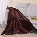 Huasheng Electric Blanket Adjustable Temperature Fast Heating-up Plush Heating Flannel Throw Blanket Bedroom Bedding for Cold Weather