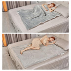 Huasheng Electric Blanket Adjustable Temperature Fast Heating-up Plush Heating Flannel Throw Blanket Bedroom Bedding for Cold Weather