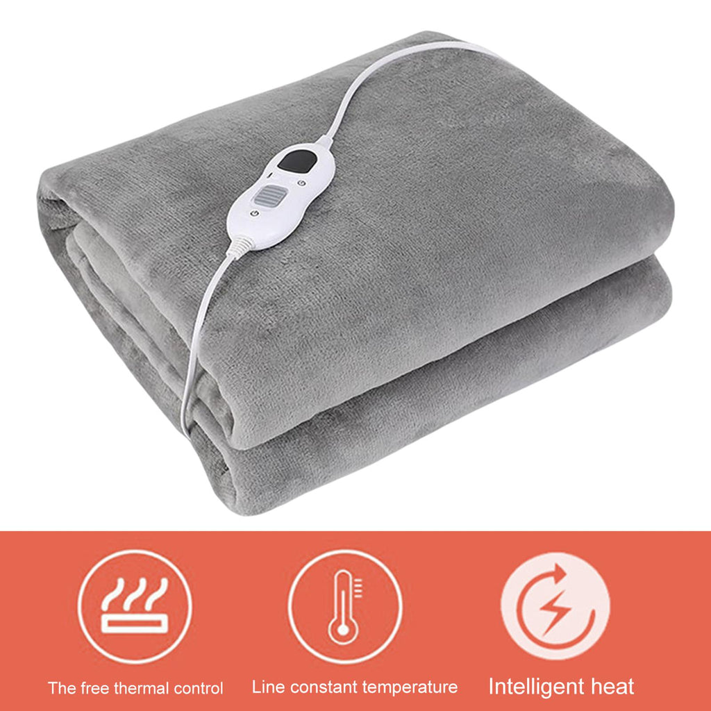 Huasheng Electric Blanket Adjustable Temperature Fast Heating-up Plush Heating Flannel Throw Blanket Bedroom Bedding for Cold Weather