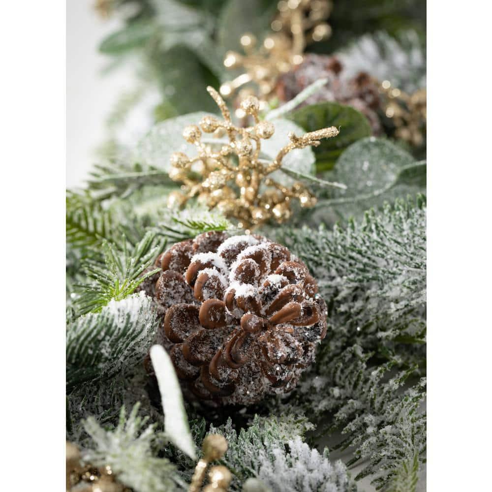 6 ft. Green Pine and Eucalytus Unlit Artificial Christmas Garland
