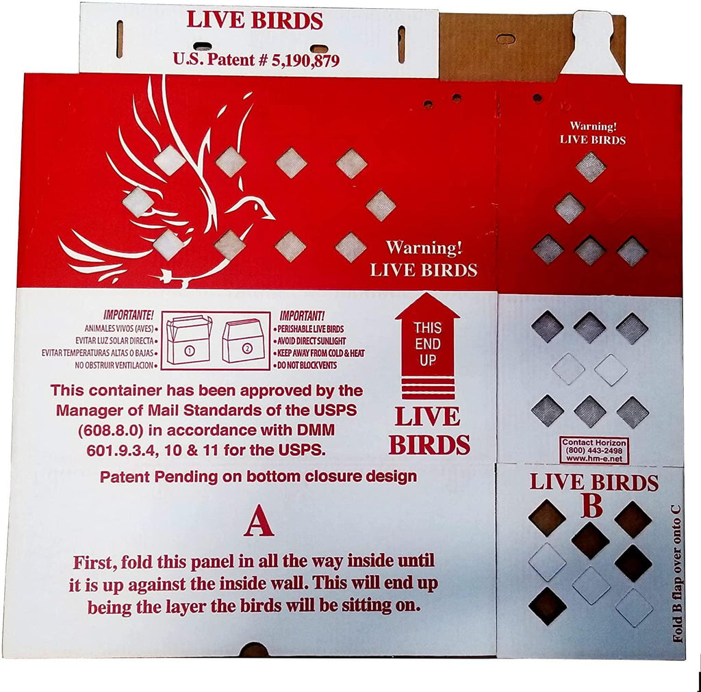live bird  boxes (10pk) horizon chickens poultry gamefowl