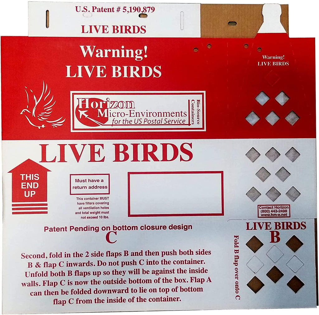 live bird  boxes (10pk) horizon chickens poultry gamefowl