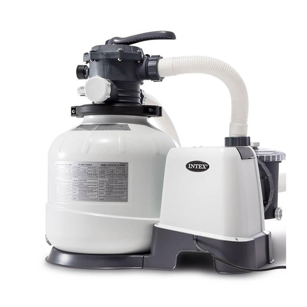 intex 2800 gph pool sand filter pump w/krystal clear saltwater system