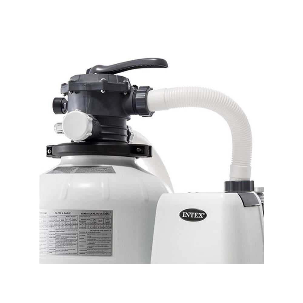 intex 2800 gph pool sand filter pump w/krystal clear saltwater system