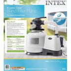 intex 2800 gph pool sand filter pump w/krystal clear saltwater system
