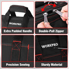 16-inch Close Top Wide Mouth Tool StoraBag with Water Proof Rubber Base, W081022A, 16"