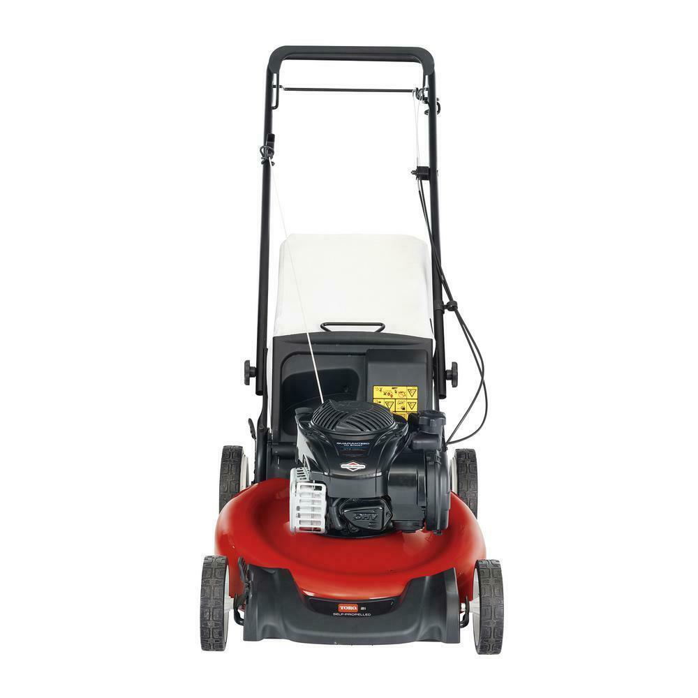 Toro Self Propelled Lawn Mower Bagger Gas Walk Behind 21-Inch Low Wheel