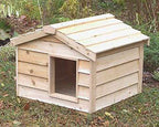 CozyCatFurniture Cedar House for Outdoor or Feral Cats, Thermal-ply Insulation, Waterproof Cat Shelter, Easy Assembly