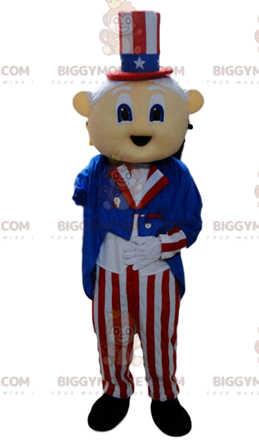 Famous American Patriot Uncle Sam BIGGYMONKEYMascot Costume