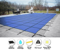 gli secur-a-pool blue mesh rectangle swimming pool safety cover - (choose size)