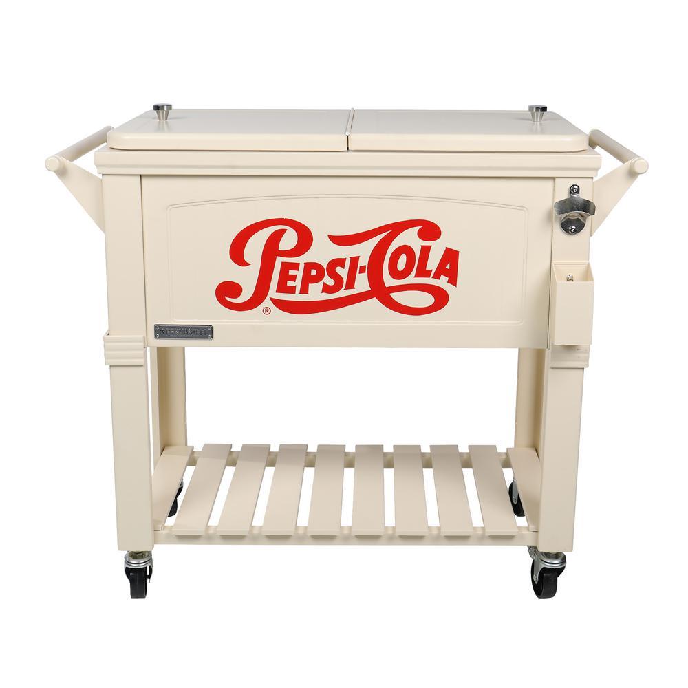 80 Qt. Rolling Patio Cooler Furniture Style