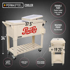 80 Qt. Rolling Patio Cooler Furniture Style