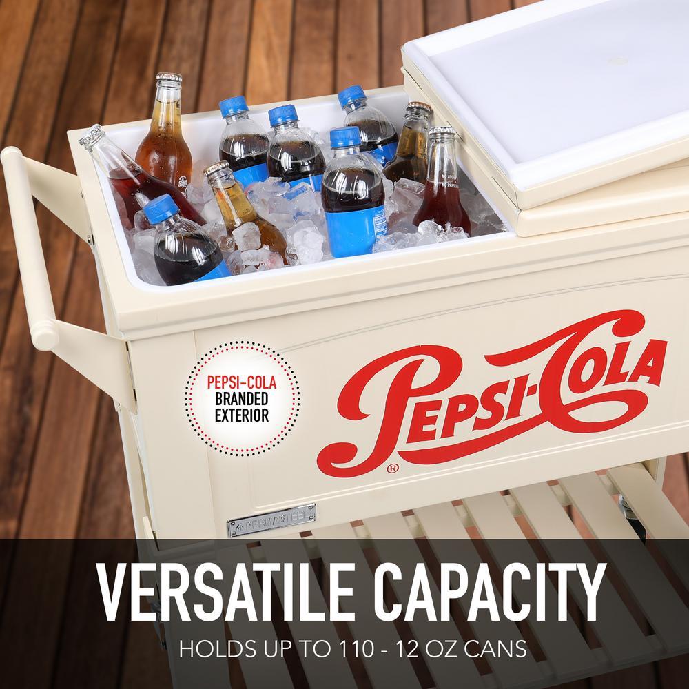 80 Qt. Rolling Patio Cooler Furniture Style