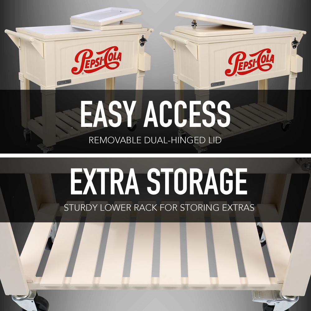 80 Qt. Rolling Patio Cooler Furniture Style