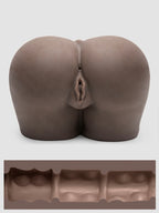 THRUST Pro Elite Tiana Ribbed Vagina and Ass Masturbator 246.9oz, Flesh Brown | Flesh Brown
