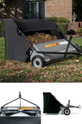 Tow Behind Lawn Sweeper 42 In Sweep Leaves Yard Catcher Bag AllFitHD