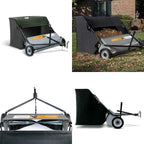 Tow Behind Lawn Sweeper 42 In Sweep Leaves Yard Catcher Bag AllFitHD