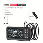 4.3 Inch IPS Industrial Endoscope HD Camera Photo IP67 Waterproof Ima3X Magnification 1080P Car Repair Engine Detection Air Repair Pipe Stain Probe