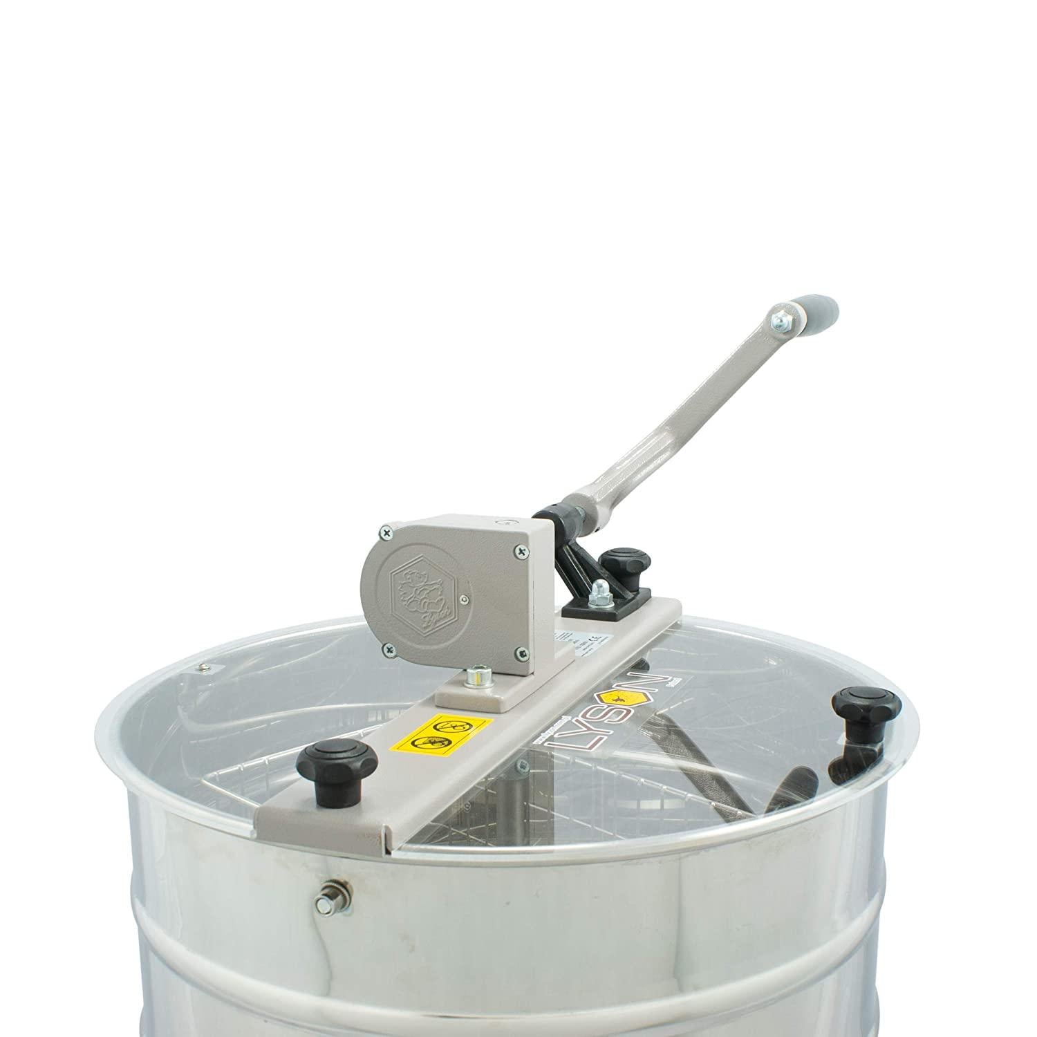 lyson stainless steel 4-frame honey extractor hand crank