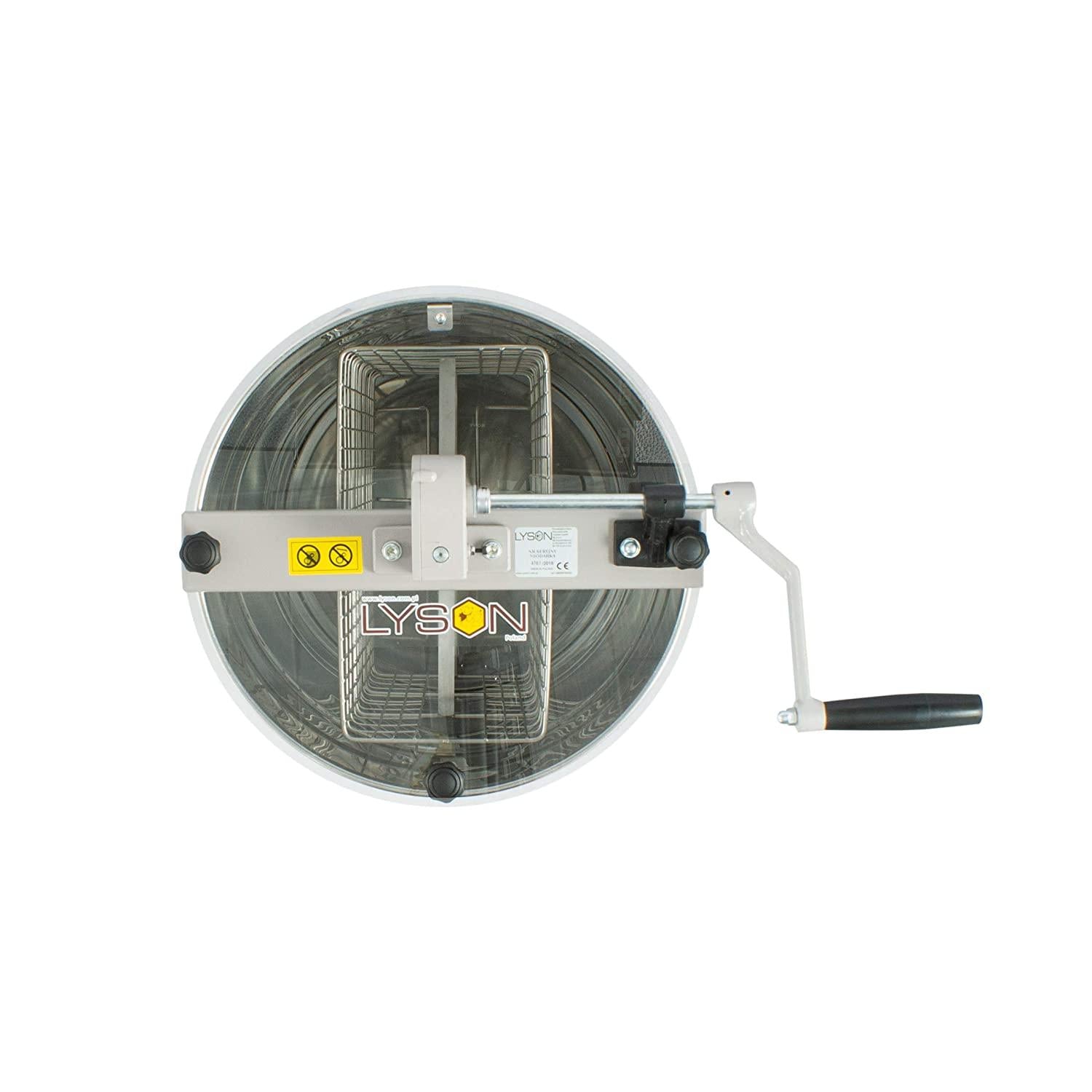 lyson stainless steel 4-frame honey extractor hand crank
