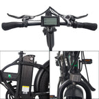 Folding All Terrain 20 In. 48V 500W Electric Bike Fat Tire City E Bike 7 Speeds