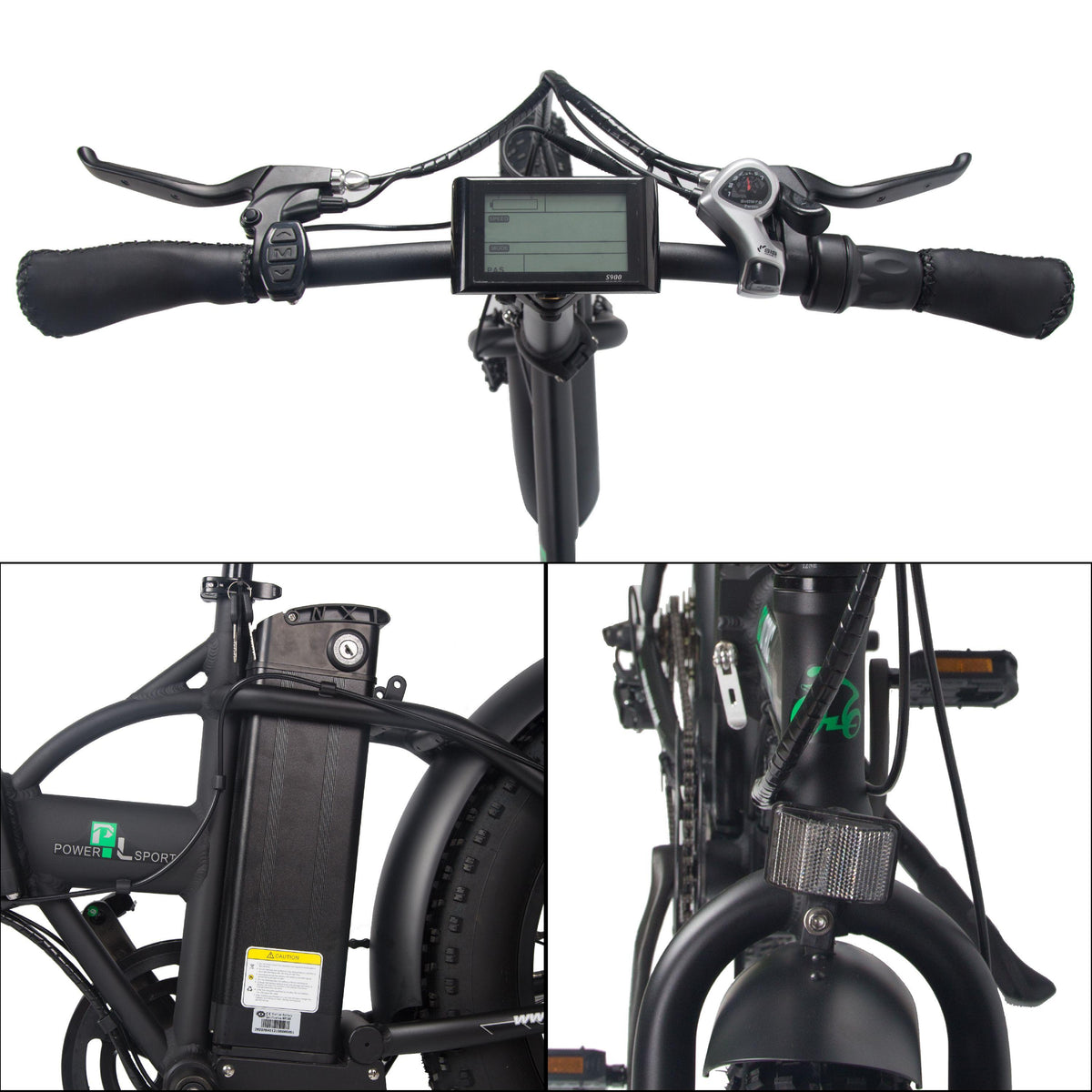 Folding All Terrain 20 In. 48V 500W Electric Bike Fat Tire City E Bike 7 Speeds