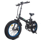 Folding All Terrain 20 In. 48V 500W Electric Bike Fat Tire City E Bike 7 Speeds