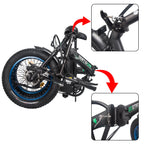 Folding All Terrain 20 In. 48V 500W Electric Bike Fat Tire City E Bike 7 Speeds