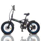 Folding All Terrain 20 In. 48V 500W Electric Bike Fat Tire City E Bike 7 Speeds