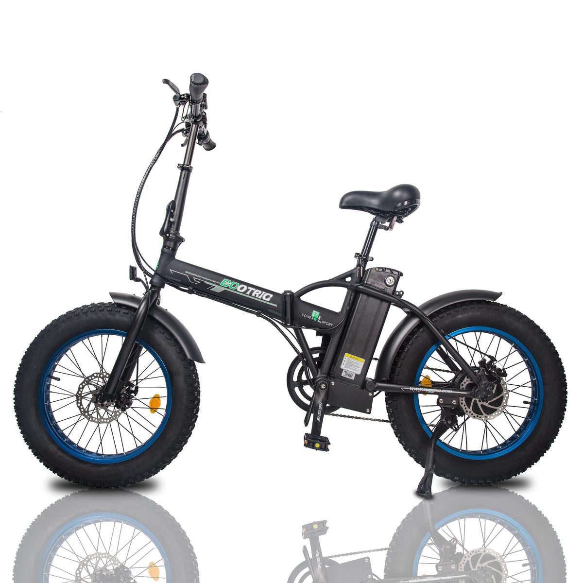 Folding All Terrain 20 In. 48V 500W Electric Bike Fat Tire City E Bike 7 Speeds