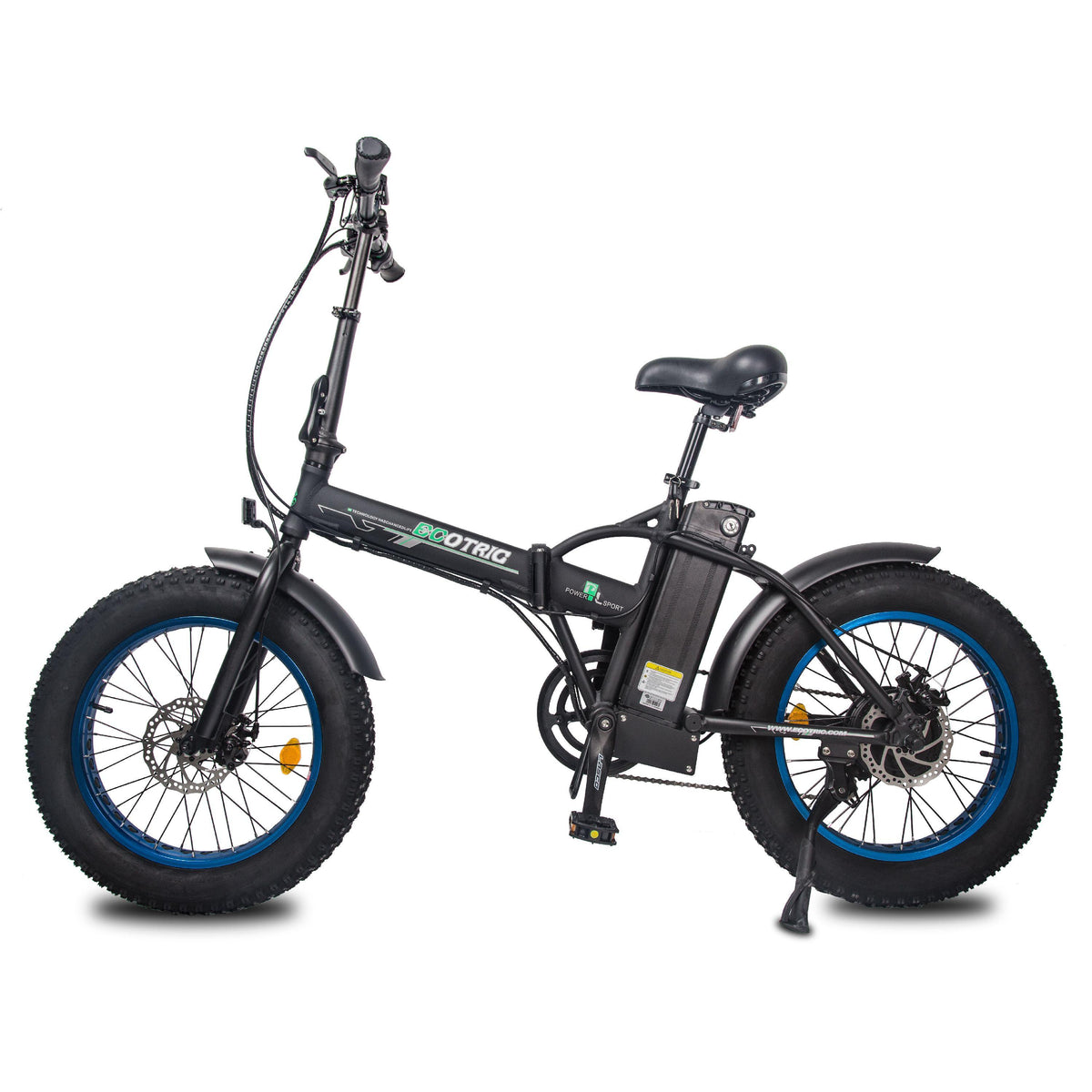 Folding All Terrain 20 In. 48V 500W Electric Bike Fat Tire City E Bike 7 Speeds