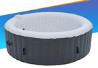 co-z 4-6 person 7' blow up hot tub w 130 air jets heater cover electric pump portable pool gray