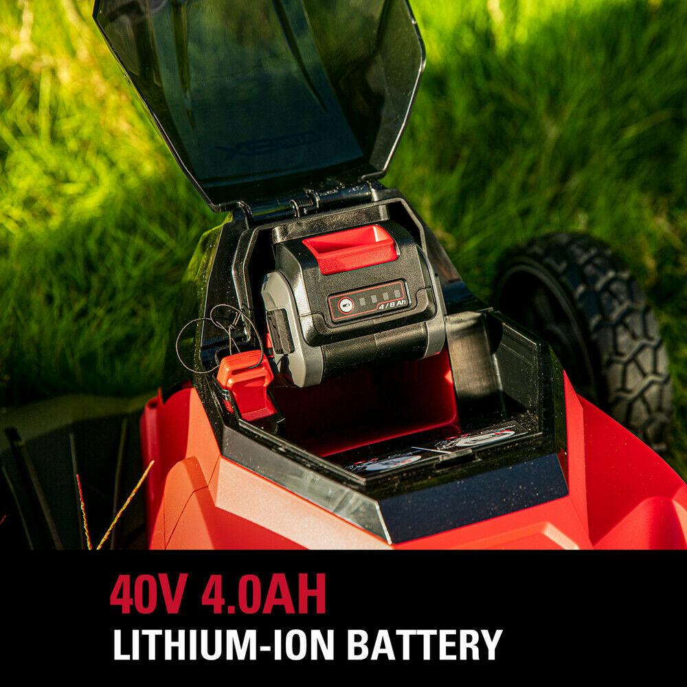 POWERWORKS 40V 17'' Cordless Lawn Mower 6 Cutting Height w/ 4Ah Battery &Charger