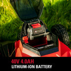 POWERWORKS 40V 17'' Cordless Lawn Mower 6 Cutting Height w/ 4Ah Battery &Charger