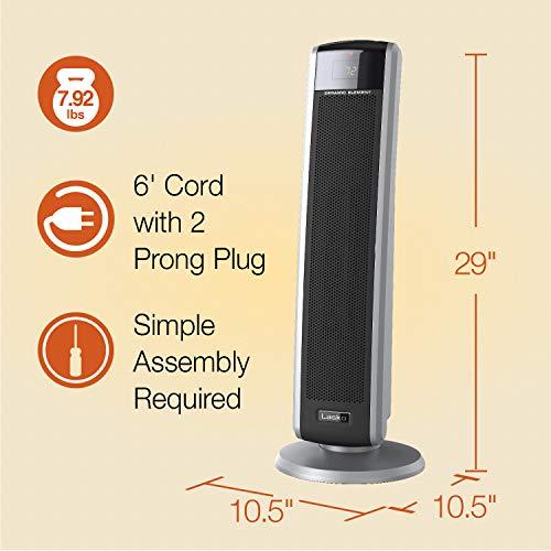 Lasko 5586 Digital Ceramic Tower Heater with Remote