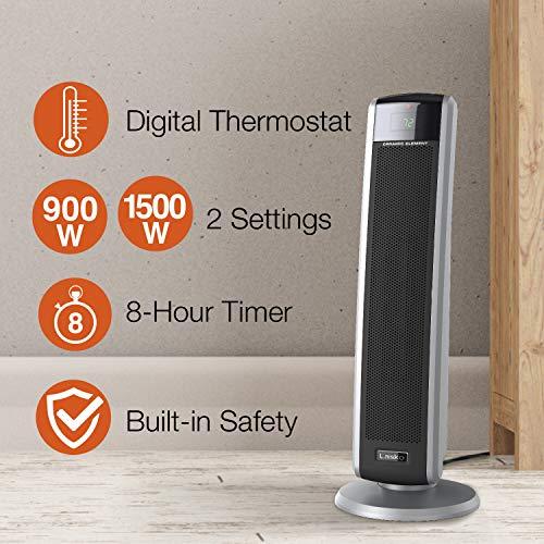 Lasko 5586 Digital Ceramic Tower Heater with Remote