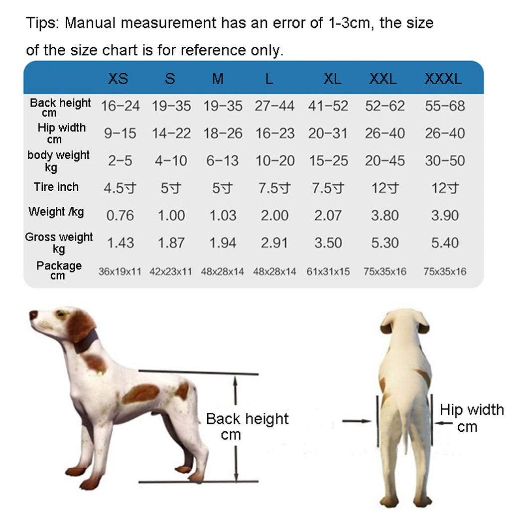 Haodan electronics 2 Wheel Dog Wheelchair Scooter Disabled Auxiliary Hind Limb Exercise Car Pet Adjustable Rehabilitation Wheelchair