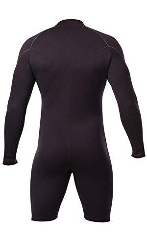 Henderson Mens Thermoprene Long Sleeve Front Zipper 3mm Shorty, Black, Large