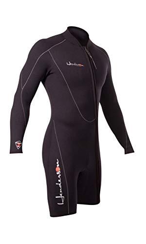 Henderson Mens Thermoprene Long Sleeve Front Zipper 3mm Shorty, Black, Large