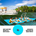 Comfy Floats 12 x 5 Foot No Inflate Dual Layer Tear Resistant High Density Foam Roll Up Water Pad Pool and Lake Float with