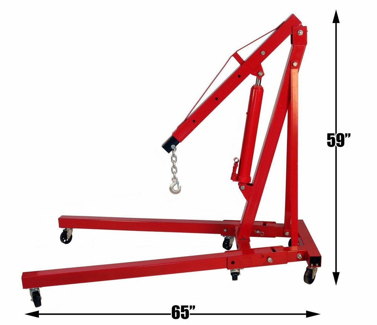 Dragway Tools 2 Ton Folding Hydraulic Engine Hoist Cherry Picker Shop Crane