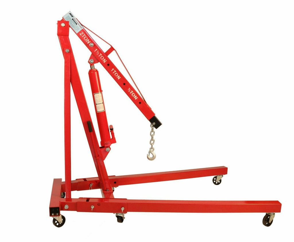 Dragway Tools 2 Ton Folding Hydraulic Engine Hoist Cherry Picker Shop Crane